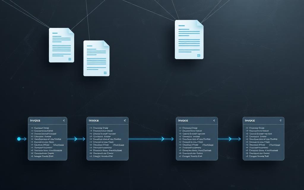Abstract architecture visual representing AI Invoice Processing Pipeline
