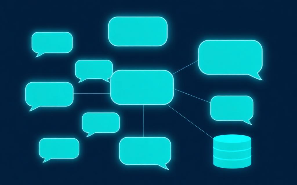 Abstract architecture visual representing WhatsApp AI Customer Support